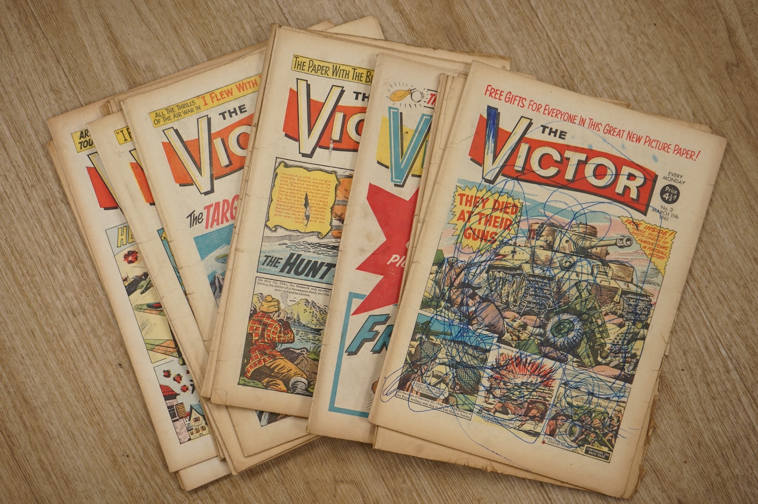 The Victor comic, issue’s from No. 1 Feb 25th 1961 (large quantity)., Condition - Mostly poor